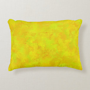 Cojín Decorativo Patrón abstracto de naranja verde amarillo
