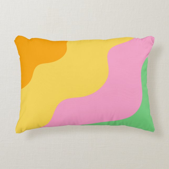 Cojín Decorativo Patrón abstracto de Pastel (Anverso)