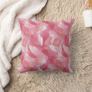 Cojín Decorativo Patrón abstracto de pincelada rosa con brillo
