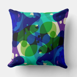Cojín Decorativo Patrón abstracto moderno azul
