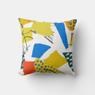 Cojín Decorativo Patrón abstracto moderno con formas.