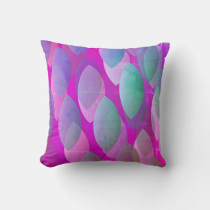 Cojín Decorativo Patrón abstracto moderno Magenta Rosa Purpura Tu