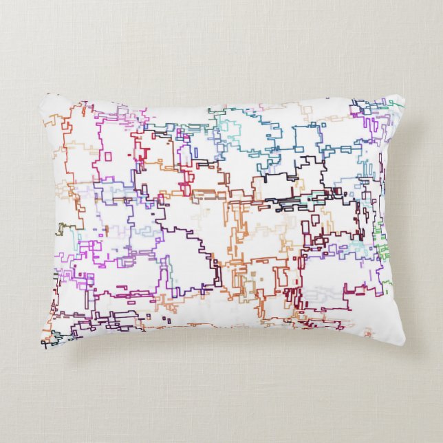 Cojín Decorativo Patrón abstracto multicolor (Anverso)