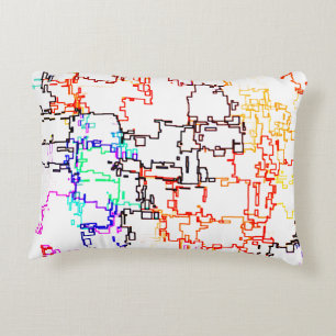 Cojín Decorativo Patrón abstracto multicolor