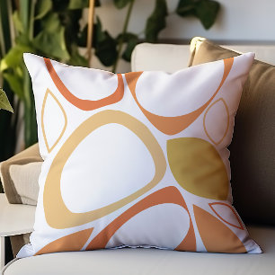 Cojín Decorativo Patrón abstracto naranja amarillo elegante moderno