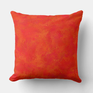 Cojín Decorativo Patrón abstracto naranja rojo