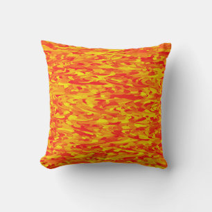 Cojín Decorativo Patrón abstracto naranja rojo amarillo