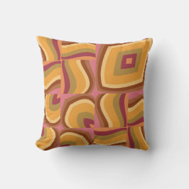 Cojín Decorativo Patrón abstracto ondulado retro – Geometría inspir
