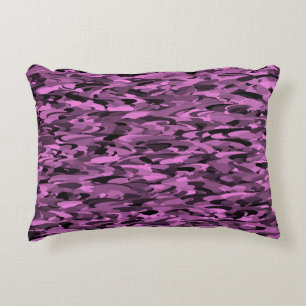 Cojín Decorativo Patrón abstracto púrpura negro