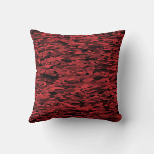 Cojín Decorativo Patrón abstracto rojo negro