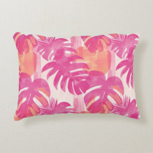 Cojín Decorativo Patrón abstracto simple con hojas de monstera, f