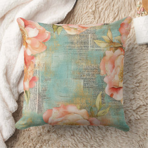 Cojín Decorativo Patrón abstrato de color de agua vintage (15)
