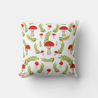 Cojín Decorativo Patrón acuarela de las agrias de mosca y el helech