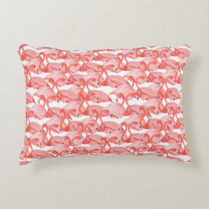 Cojín Decorativo Patrón acuático sin foco con flamingo pequeño