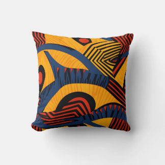 Cojín Decorativo Patrón africano vibrante