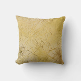 Cojín Decorativo Patrón Amarillo Mostaza Dorado, Moderno, Lujo