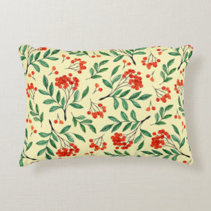 Cojín Decorativo Patrón amarillo sin foco con rowan. Watercolor Han