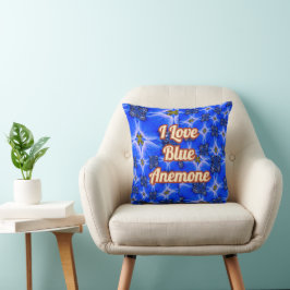 Cojín Decorativo Patrón anémico de los jardines azules