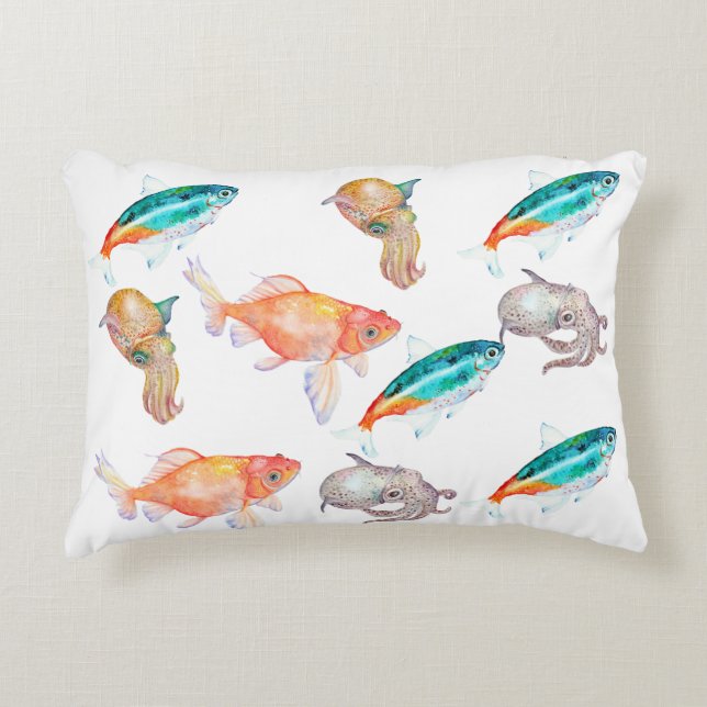 Cojín Decorativo Patrón animal marino (Anverso)