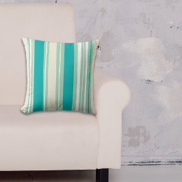 Cojín Decorativo Patrón Aqua Blue Turquoise White Moderpes