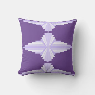 Cojín Decorativo Patrón Art Deco en Lilac