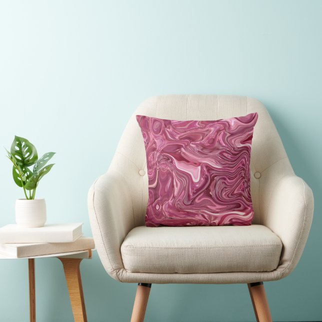 Cojín Decorativo Patrón artístico moderno de Borgoña (Silla)