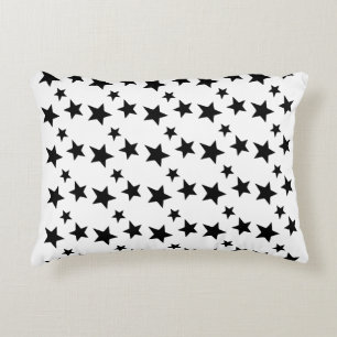Cojín Decorativo Patrón audaz de estrella negra - Estrella moderna 