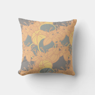 Cojín Decorativo Patrón audaz de trama y flor moderno