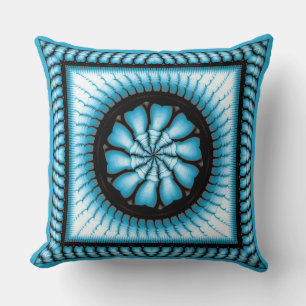 Cojín Decorativo Patrón azul abstracto