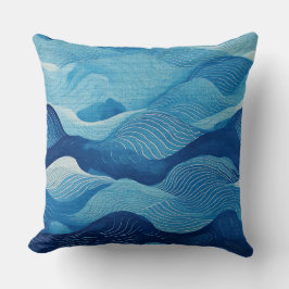 Cojín Decorativo patrón azul agua