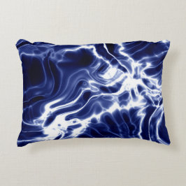 Cojín Decorativo Patrón azul arremolinado 