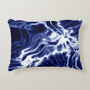 Cojín Decorativo Patrón azul arremolinado 