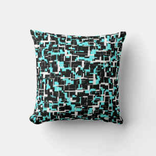 Cojín Decorativo Patrón azul blanco negro de moda de Guay