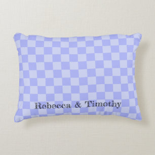Cojín Decorativo Patrón azul cielo minimalista con texto personaliz