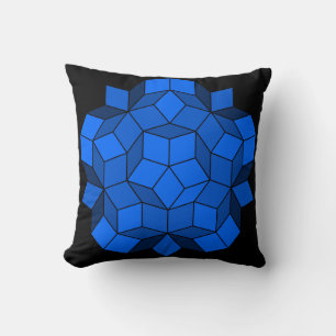 Cojín Decorativo Patrón azul colorido punto brillante en el interio