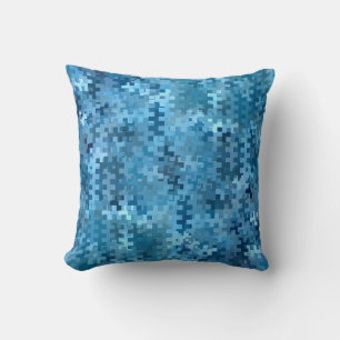 Cojín Decorativo Patrón azul de diseño