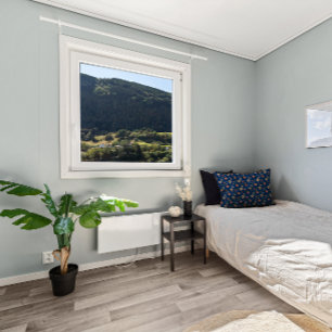 Cojín Decorativo Patrón azul de las flores acuarelas de Cottagecore