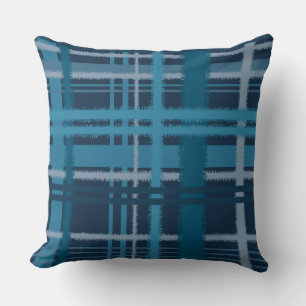 Cojín Decorativo Patrón azul de Tartán