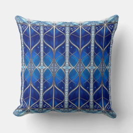 Cojín Decorativo Patrón Azul Decorativo