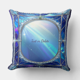 Cojín Decorativo Patrón Azul Decorativo