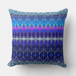 Cojín Decorativo Patrón Azul Decorativo