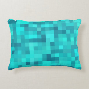 Cojín Decorativo Patrón azul Verde azulado turquesa