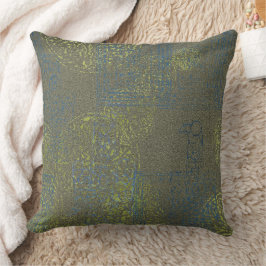 Cojín Decorativo Patrón azul verde celta