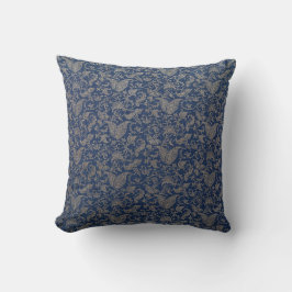 Cojín Decorativo Patrón azul y oro de la marina