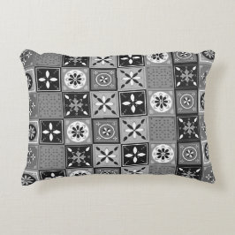 Cojín Decorativo Patrón azulejo blanco y negro