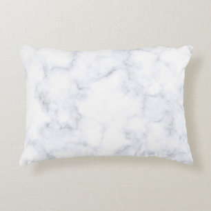 Cojín Decorativo Patrón blanco de textura de mármol