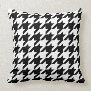 Cojín Decorativo Patrón blanco negro de hilado clásico de Houndst