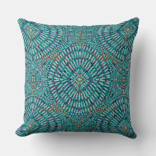 Cojín Decorativo patrón bohemio de blues