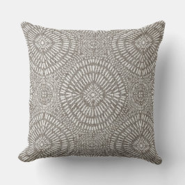 Cojín Decorativo patrón bohemio taupe claro