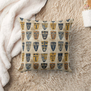 Cojín Decorativo Patrón boho de máscara tribal